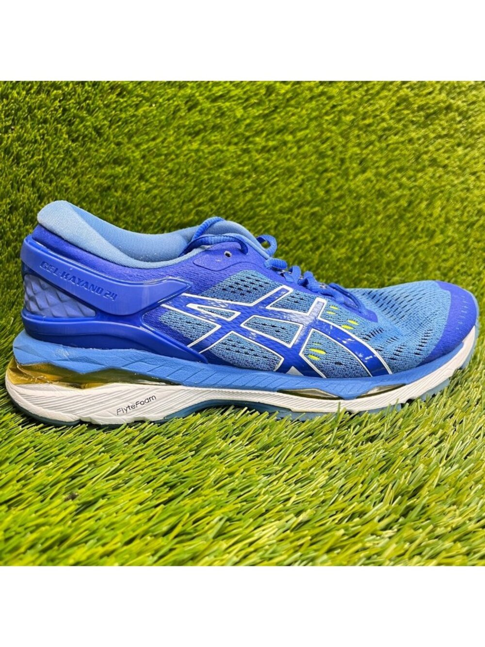 Asics Gel-Kayano 24 Womens Size 8 Blue White Athletic Running Shoes Sneakers